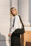 Niall Crescent Bag in Black
