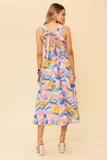 PATTON PARK MIDI DRESS POWDER BLUE PINK