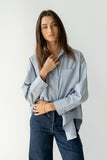 Markell Oversized Button Up in Blue