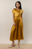 Rosalind Midi Dress in Mustard FINAL SALE