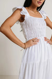 Maxton Midi Dress in White FINAL SALE