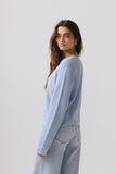 Azuline Knit Cardigan in Powder Blue