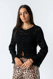 Marcus Chiffon Blouse in Black