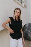 Karlie Button Up in Black