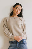 Leony Braided Sweater in Oatmeal FINAL SALE