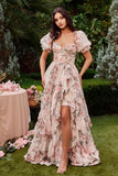 A1336 Corset Dress with Puff Sleeves Andrea Leo
