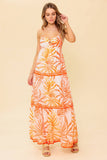 TROPICAL LAGOON O RING MAXI DRESS