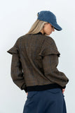 Ricky Herringbone Bomber Jacket