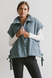 Johanna Sherpa Vest in Blue FINAL SALE