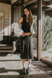 Jordyn Polka Dot Skirt in Black
