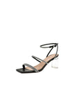 Square Open Toe Rhinestone Straps Party Shoes