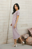 Emmie Ribbed Midi Dress in Lavender FINAL SALE