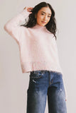 Carla Fuzzy Knit Sweater in Pink FINAL SALE