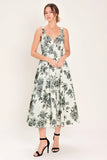 FOREVER YOUNG BLACK FLORAL MIDI DRESS