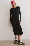 Hollis Ribbed Dress in Black FINAL SALE