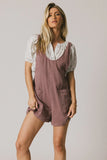 Scottie Denim Overalls in Mauve FINAL SALE