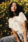 Citrus Embroidered Tee in Yellow FINAL SALE