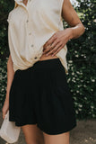 Jenny Pleated Shorts in Black