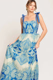OCEAN TAPESTRY MAXI DRESS