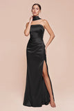 NICOLETTE GOWN STRAPLESS LUXE SATIN DRESS SCARF