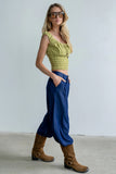 Joey Pleated Pants in Blue