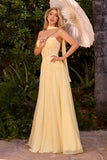 Kimberly Gown Chiffon A line Dress With Scarf