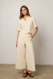 Perrie Floral Button Up in Cream FINAL SALE