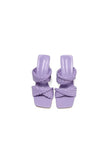 Lavender High Heels Woven Chunky Sandals