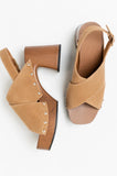Pamela Block Heels in Tan