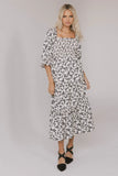 Kiran Floral Midi Dress in Cream FINAL SALE
