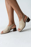 Faith Slingback Mule in Bone