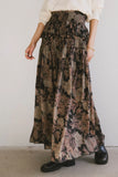 Heather Floral Maxi Skirt in Black FINAL SALE