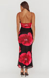 Priya Black Floral Maxi Dress