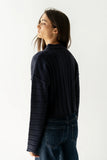 Brandi Collared Sweater in Navy