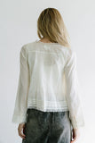 Taylor Sheer Blouse in Ivory FINAL SALE