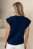 Tessa Knit Top in Navy FINAL SALE