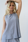 Kaytee Ribbed Top in Blue