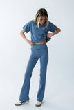 Jannet Striped Pants in Navy