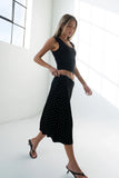 Jordyn Polka Dot Skirt in Black