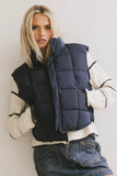 Bellese Quilted Puffer Vest in Navy FINAL SALE