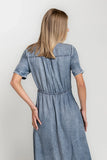 Tatum Denim Wrap Midi Dress