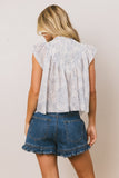 Leia Blouse in Blue FINAL SALE