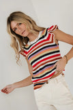 Lexi Sweater Top in Striped FINAL SALE