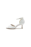 Glitter Crystal Peep Toe Chunky Heels