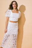 LACE REVERIE TOP SKIRT SET