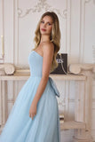 OPHELIA GOWN STRAPLESS A LINE DRESS WITH BOW