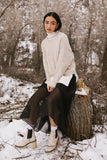 Gracie High Neck Sweater in Cream FINAL SALE