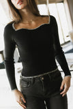 Hazel Ribbed Sweater in Black FINAL SALE