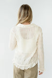Nicola Sheer Blouse in Cream FINAL SALE