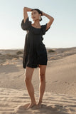 Dasha Textured Mini Dress in Navy FINAL SALE